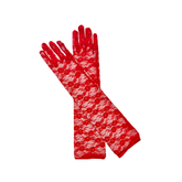 GUANTE ENCAJE ROJO LARGO